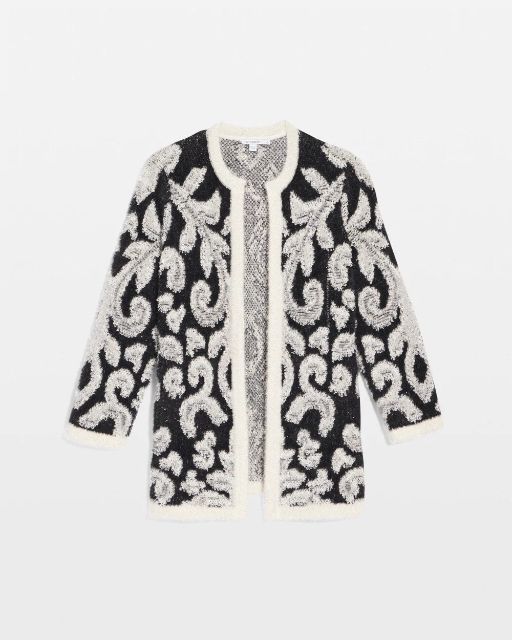 Chico's - Abstract Fuzzy Cardigan