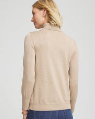 Chico's - Metallic Turtleneck Pullover Sweater