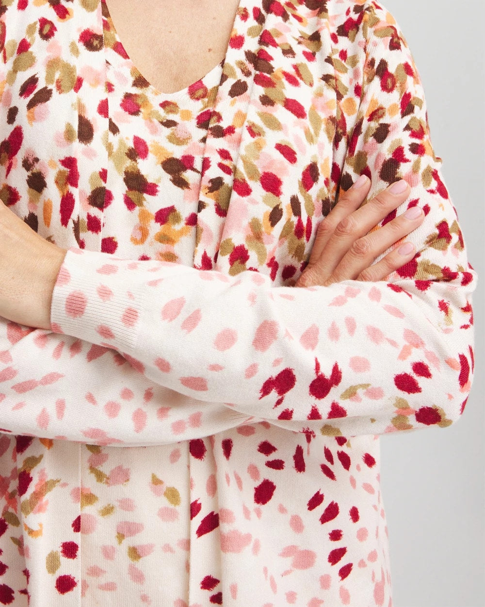 Chico's - Ombré Printed V-Neck Cardigan