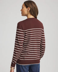 Chico's - Ella Striped Long-Sleeve Cardigan