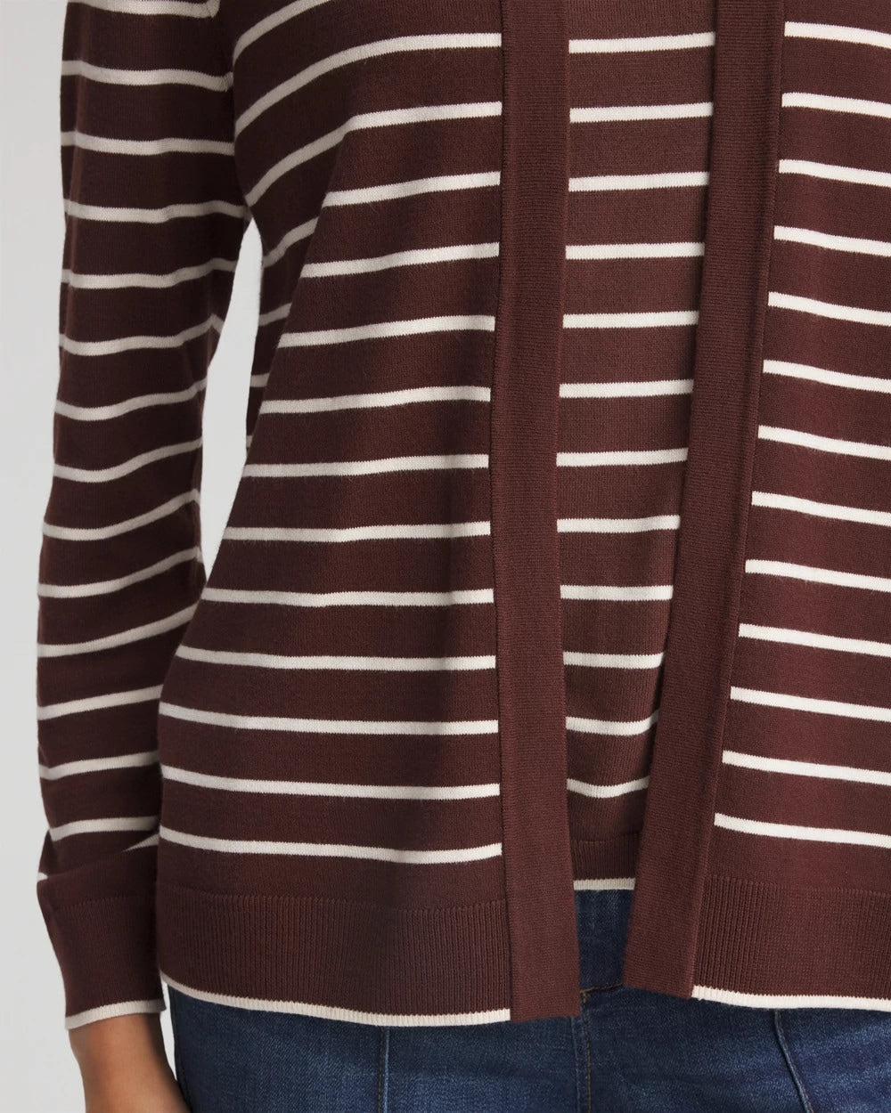 Chico's - Ella Striped Long-Sleeve Cardigan