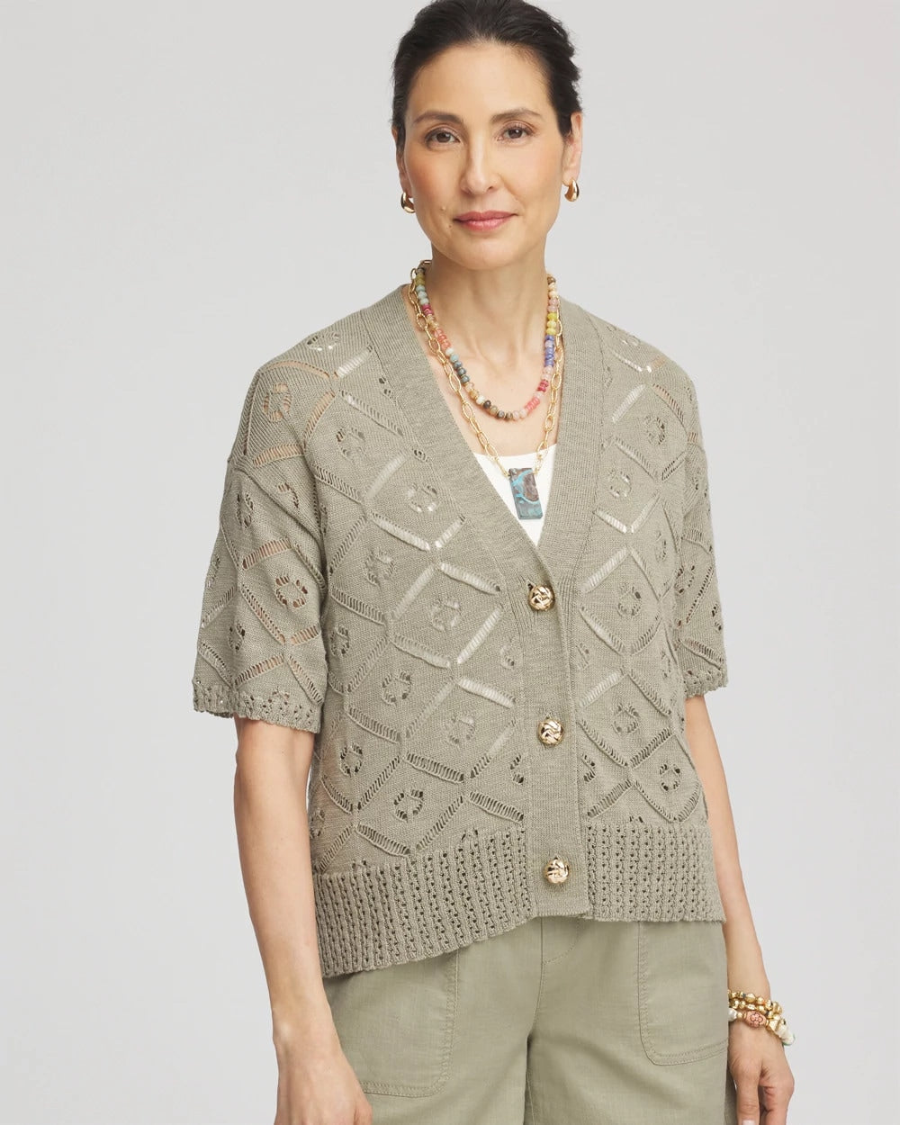 Chico's - Short Button-down Cardigan