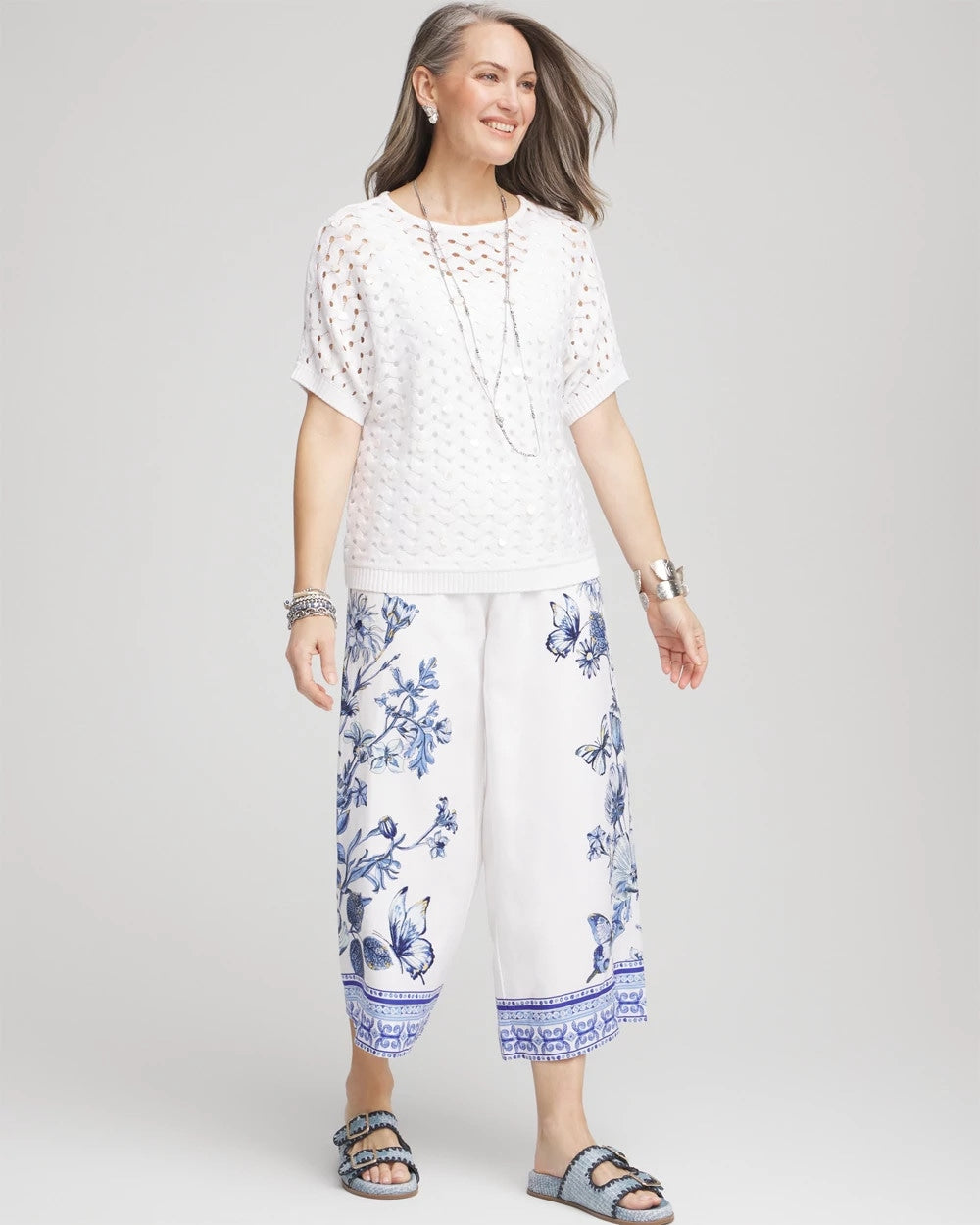 Chico's - Dolman Pointelle Sweater