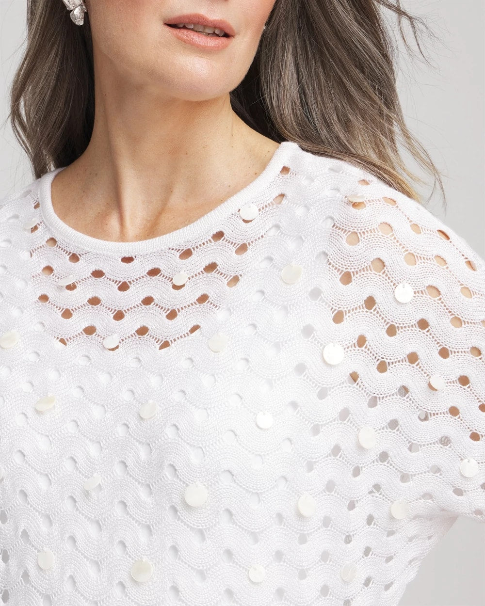 Chico's - Dolman Pointelle Sweater
