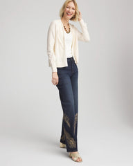 Chico's - Cable Knit Fringed Sweater