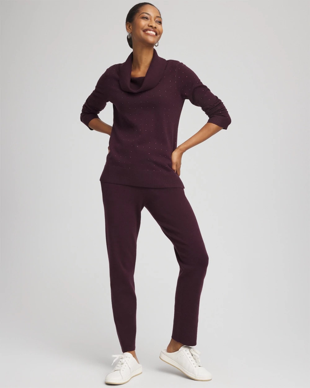 Chico's - Zenergy® Luxe Diamante Cowlneck Tunic