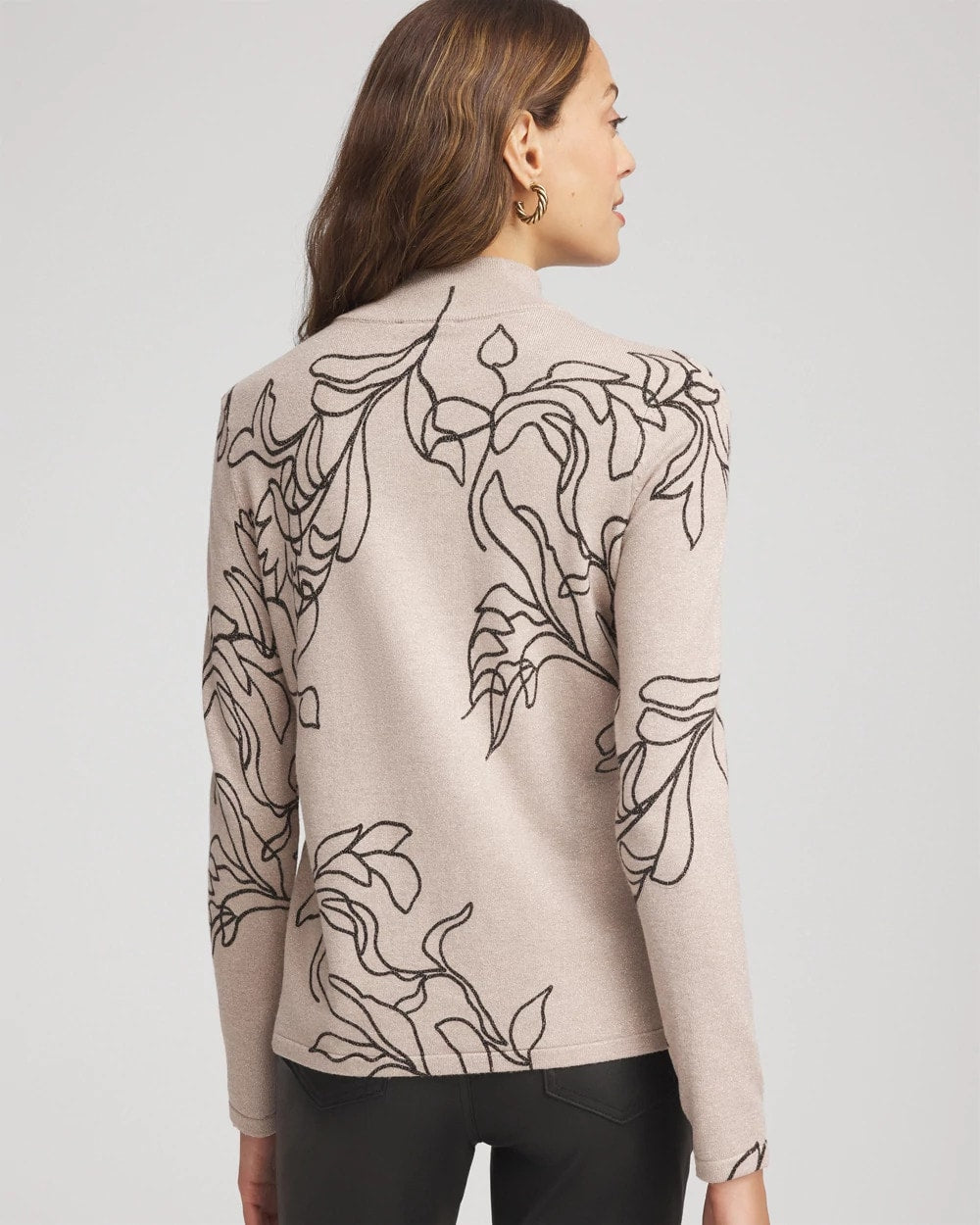 Chico's - Ella Mockneck Printed Sweater