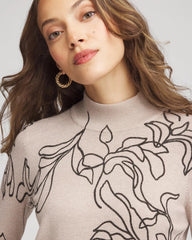 Chico's - Ella Mockneck Printed Sweater