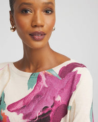 Chico's - Ella Boatneck Watercolor Pullover Sweater