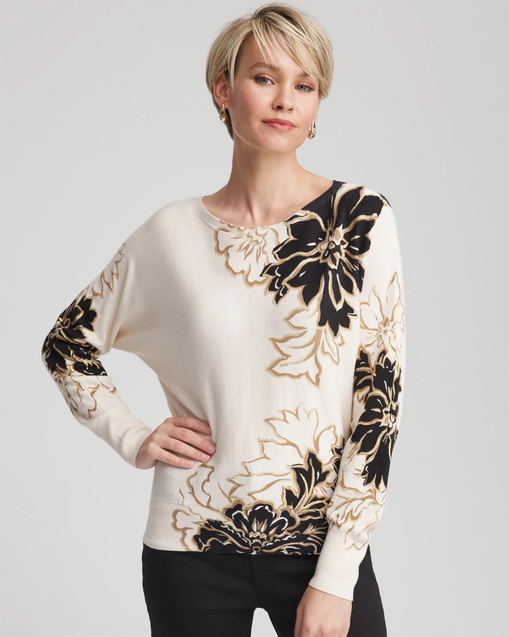 Chico's - Ella Dolman Artisanal Pullover Sweater