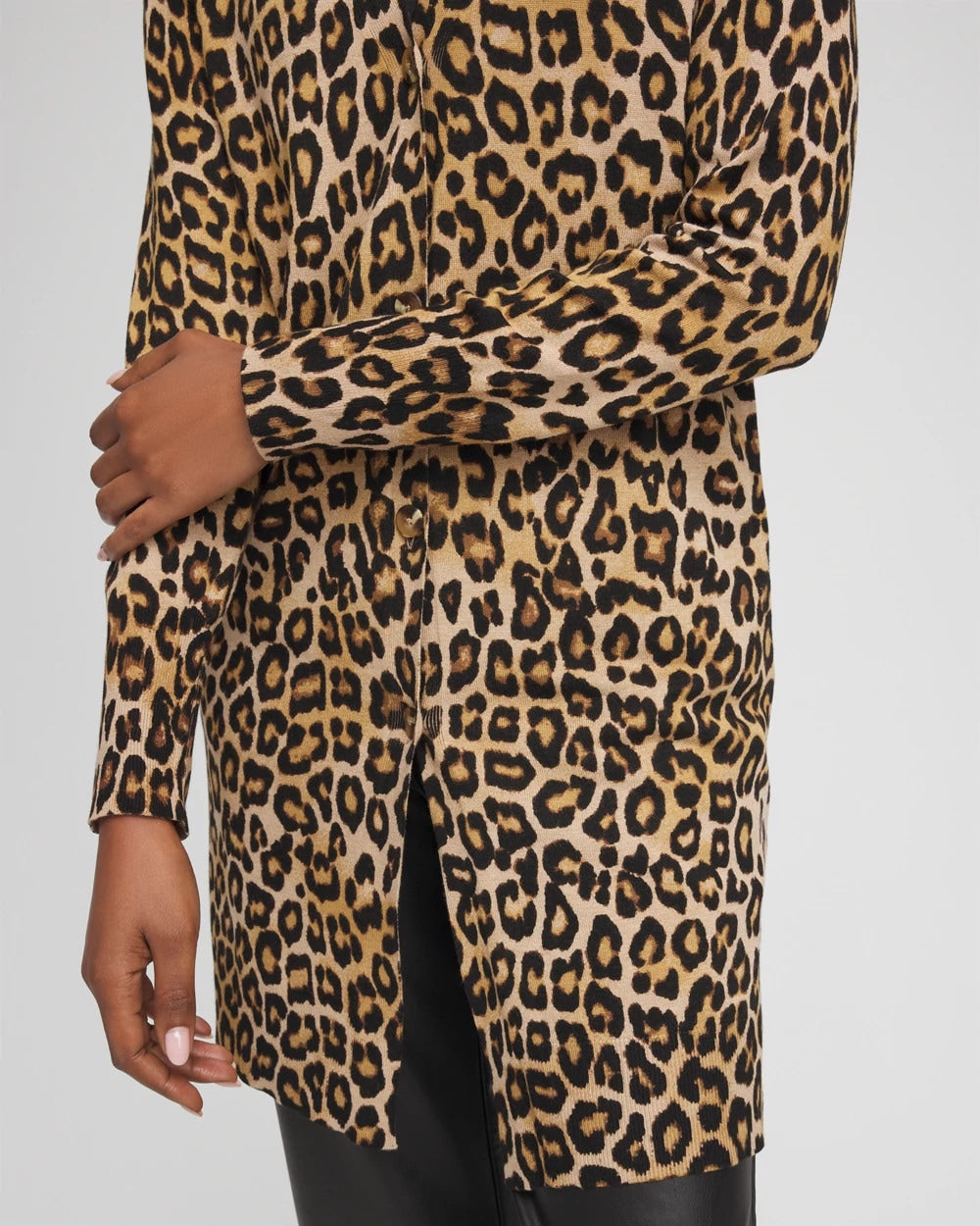 Chico's - Ella Animal-Print Cardigan Sweater
