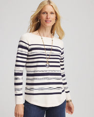 Chico's - Ella Striped Bateau Pullover Sweater