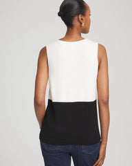 Chico's - Colorblock V-neck Sweater Tank