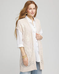 Chico's - Pointelle Open-Front Cardigan