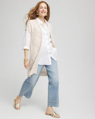 Chico's - Pointelle Open-Front Cardigan