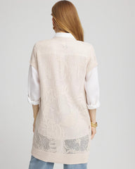 Chico's - Pointelle Open-Front Cardigan