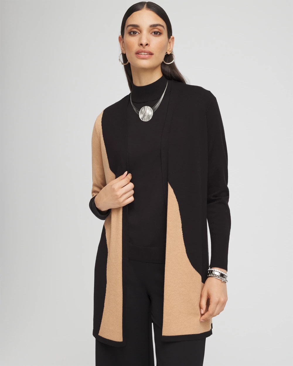 Chico's - Intarsia Colorblock Cardigan