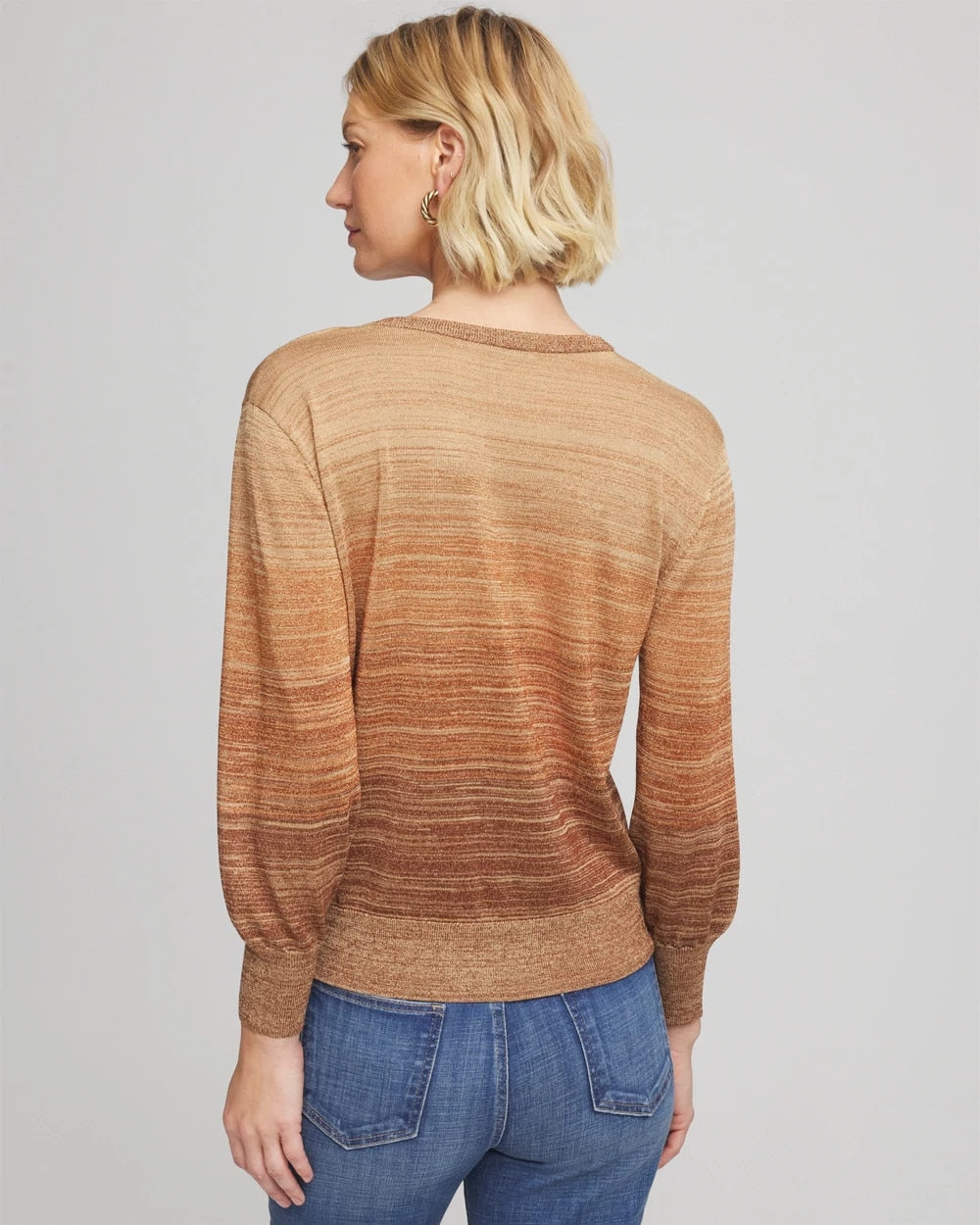 Chico's - Ombre Metallic Pullover Sweater