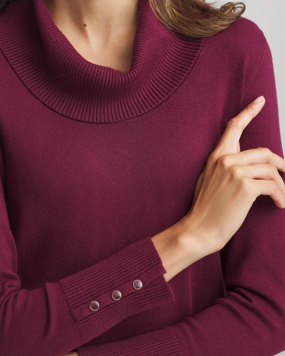 Chico's - Cowlneck Long-Sleeved Sweater