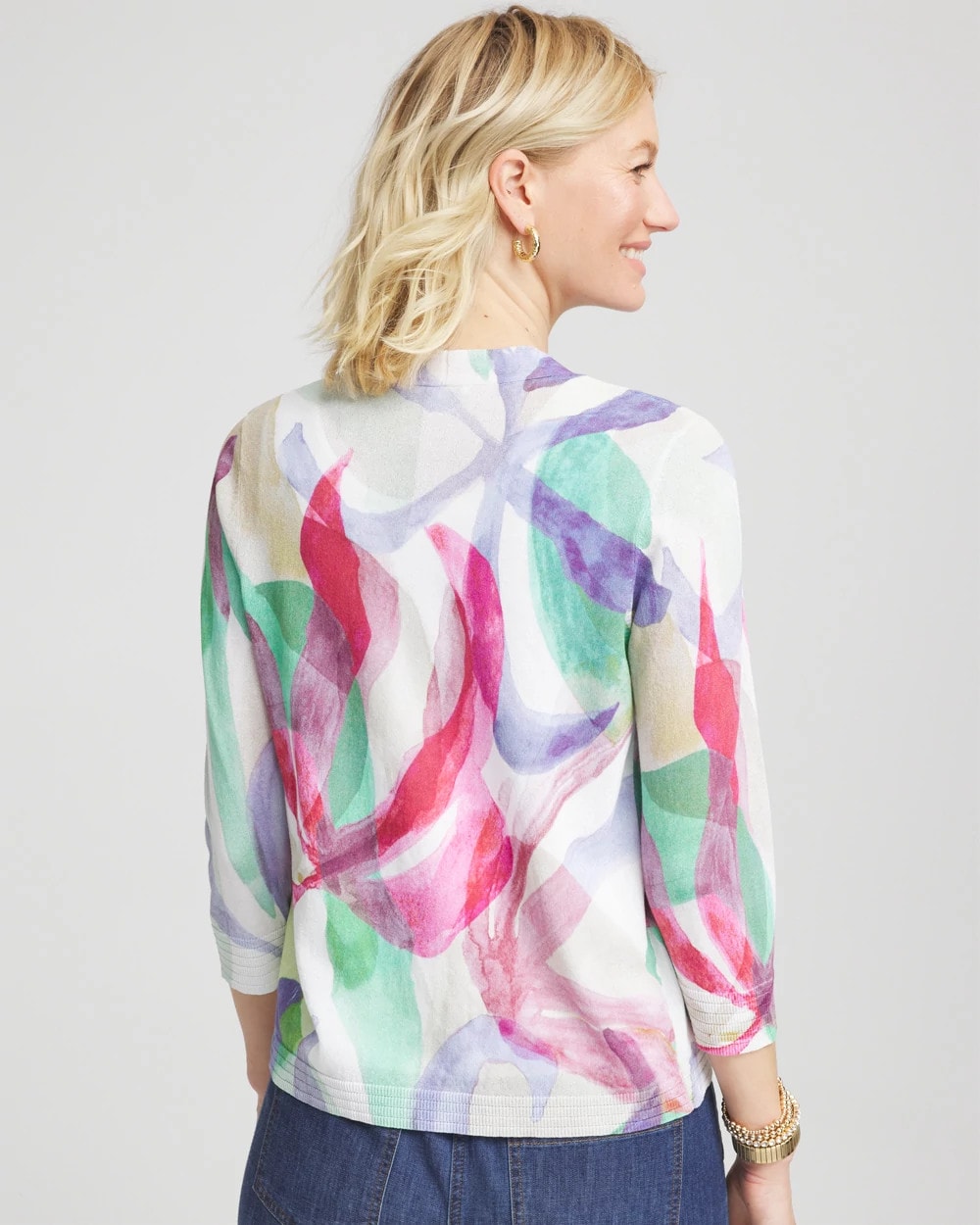 Chico's - Summer Romance Watercolor Cardigan