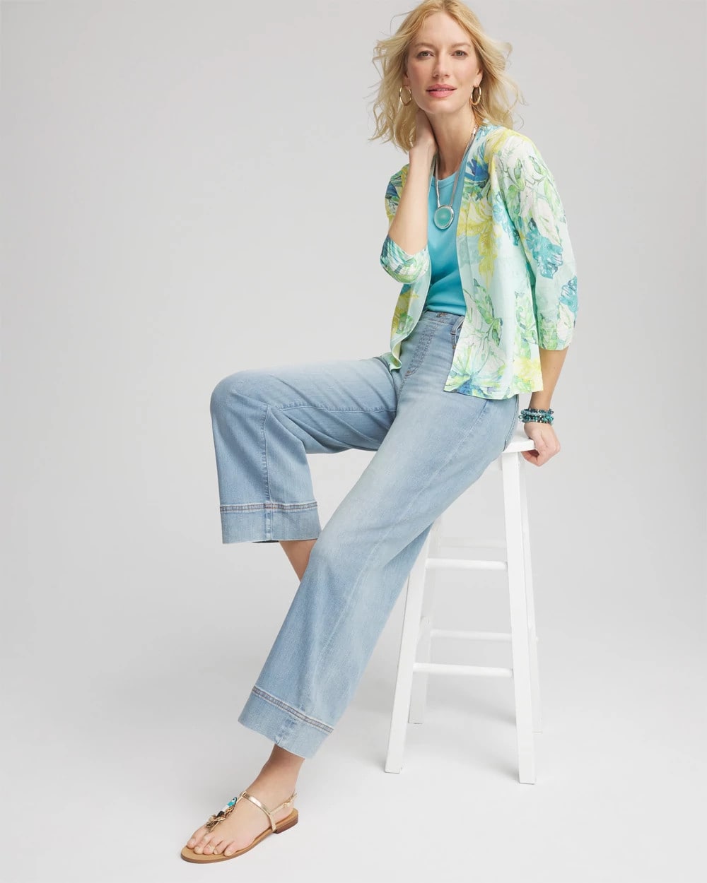 Chico's - Tropical Summer Romance Short Cardigan