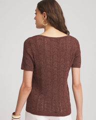 Chico's - Pointelle Square-Neck Pullover Sweater