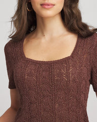 Chico's - Pointelle Square-Neck Pullover Sweater