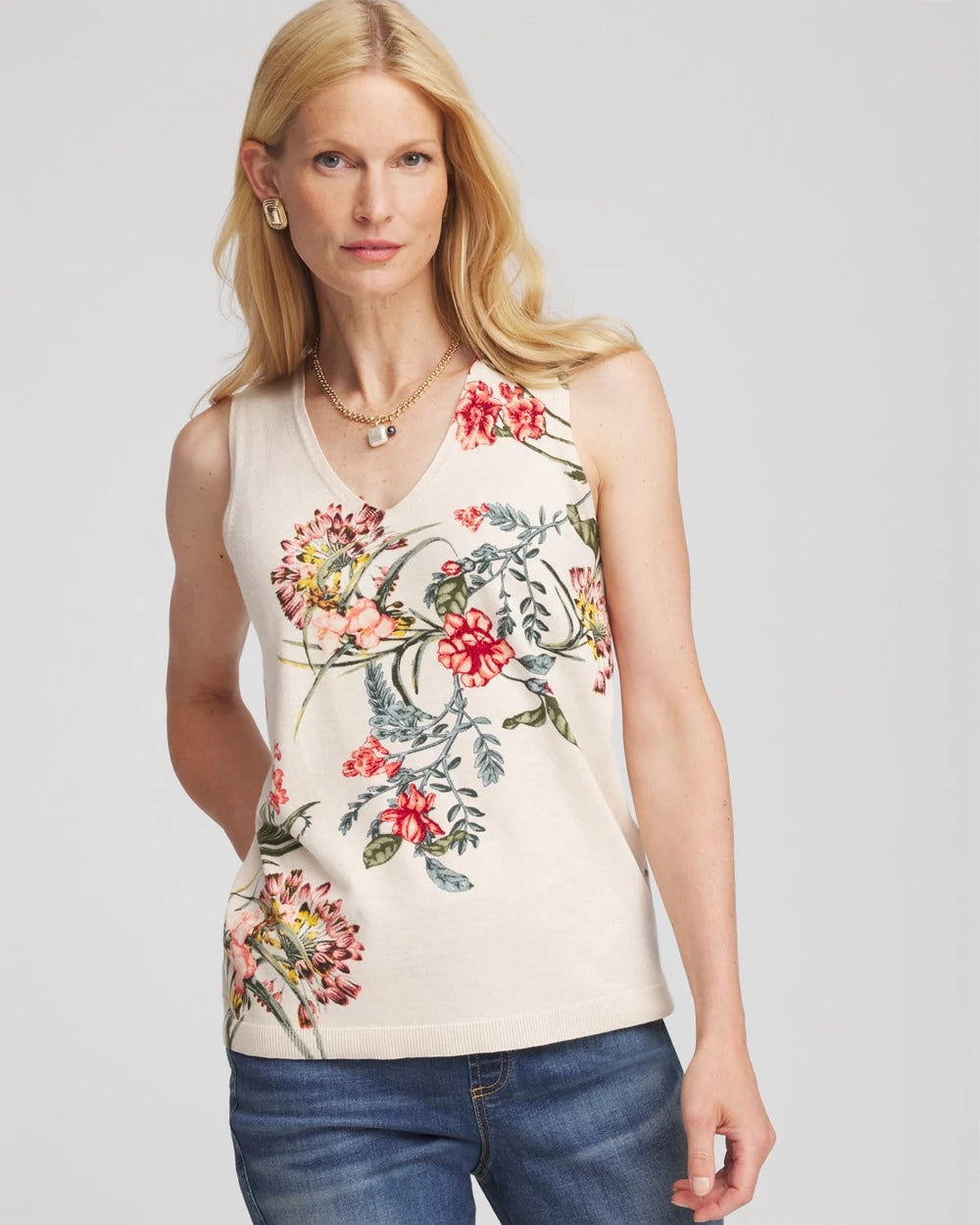 Chico's - Ella Printed Sweater Tank