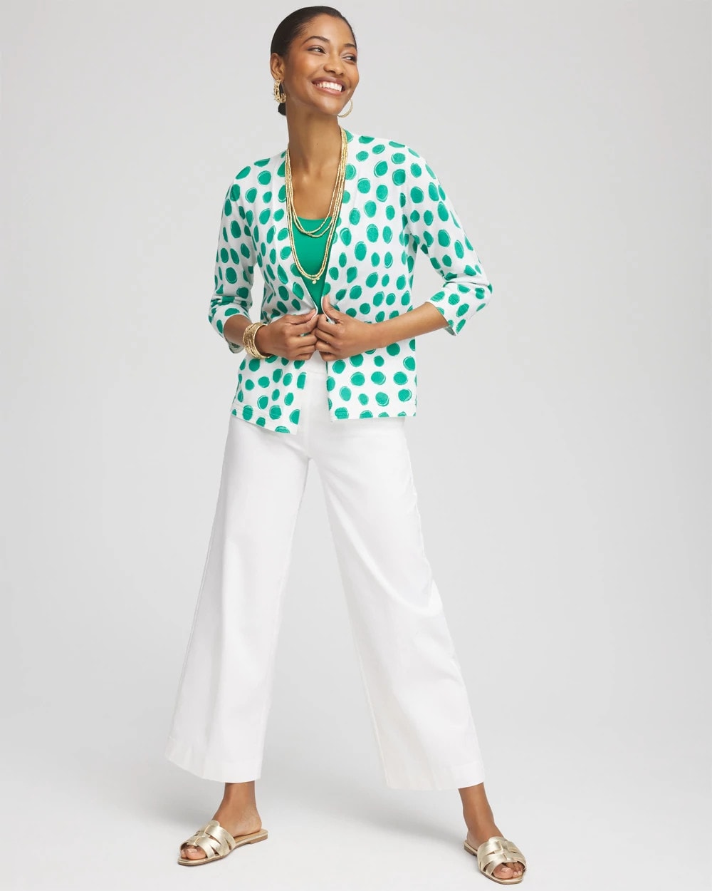 Chico's - Polka-Dot Summer Romance Short Cardigan