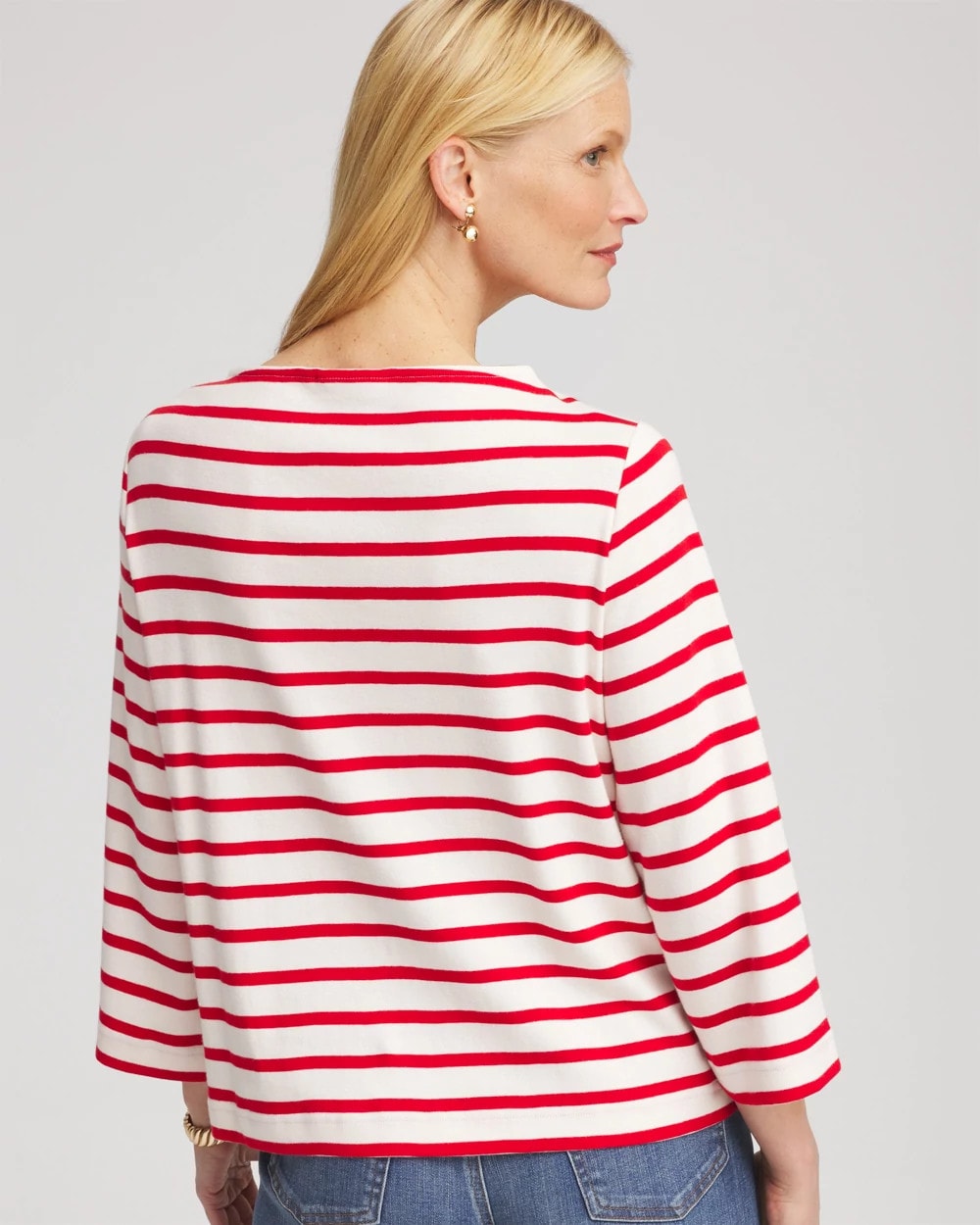 Chico's - Bateau Neck Stripe Top