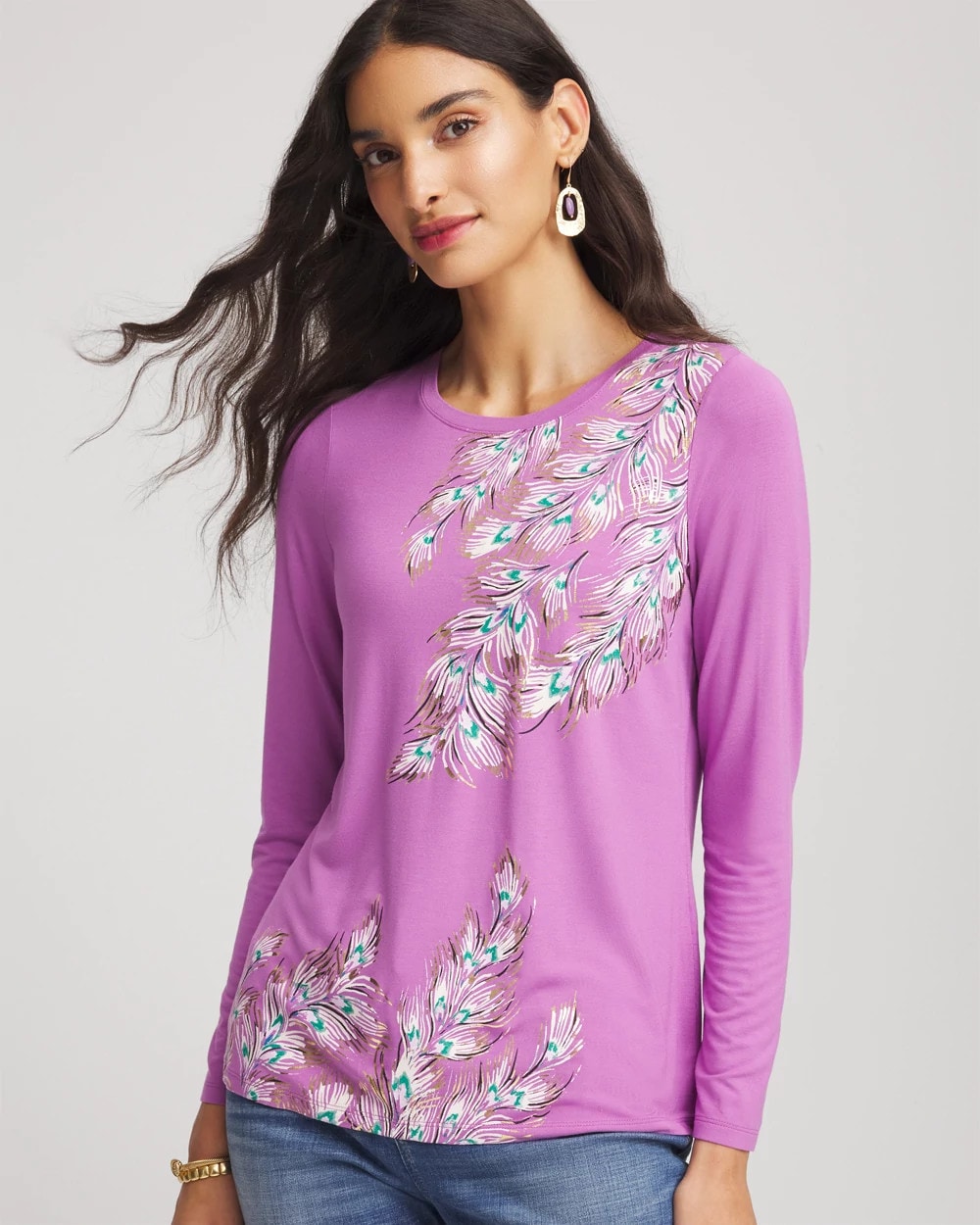 Chico's - Foiled Touch of Cool™ Layering Tee