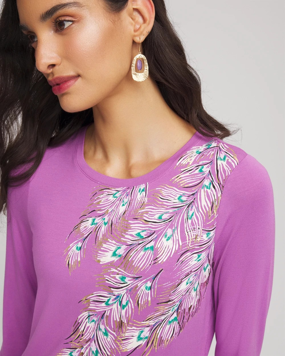 Chico's - Foiled Touch of Cool™ Layering Tee