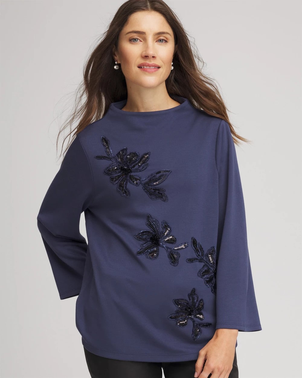 Chico's - Embellished Structured Top