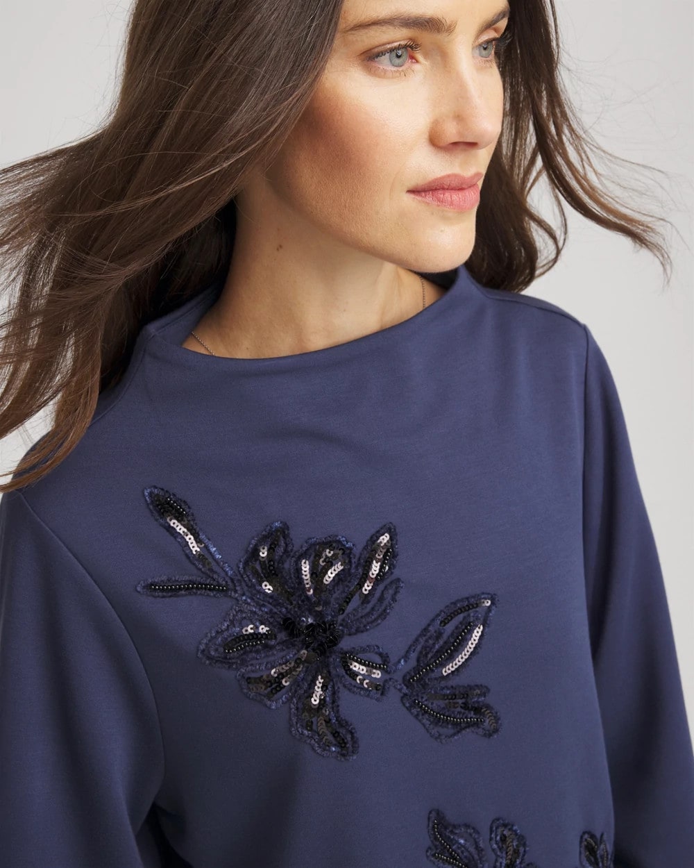 Chico's - Embellished Structured Top