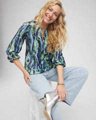 Chico's - Ocean Plume Crinkle Top