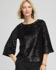 Chico's - Sparkling Sequin Party Tee