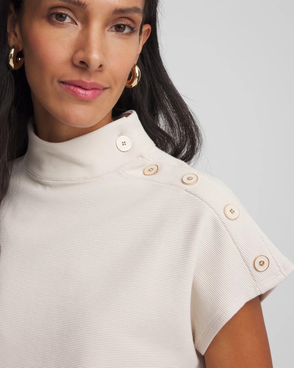 Chico's - Ottoman Cap Sleeve Tee