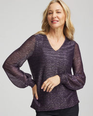 Chico's - Foiled Bodre Top