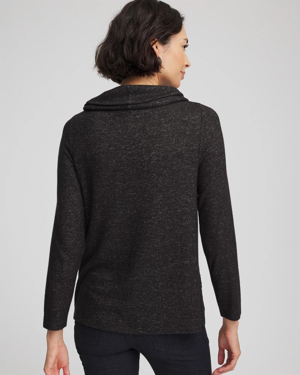 Chico's - Lace Hem Cowlneck Top