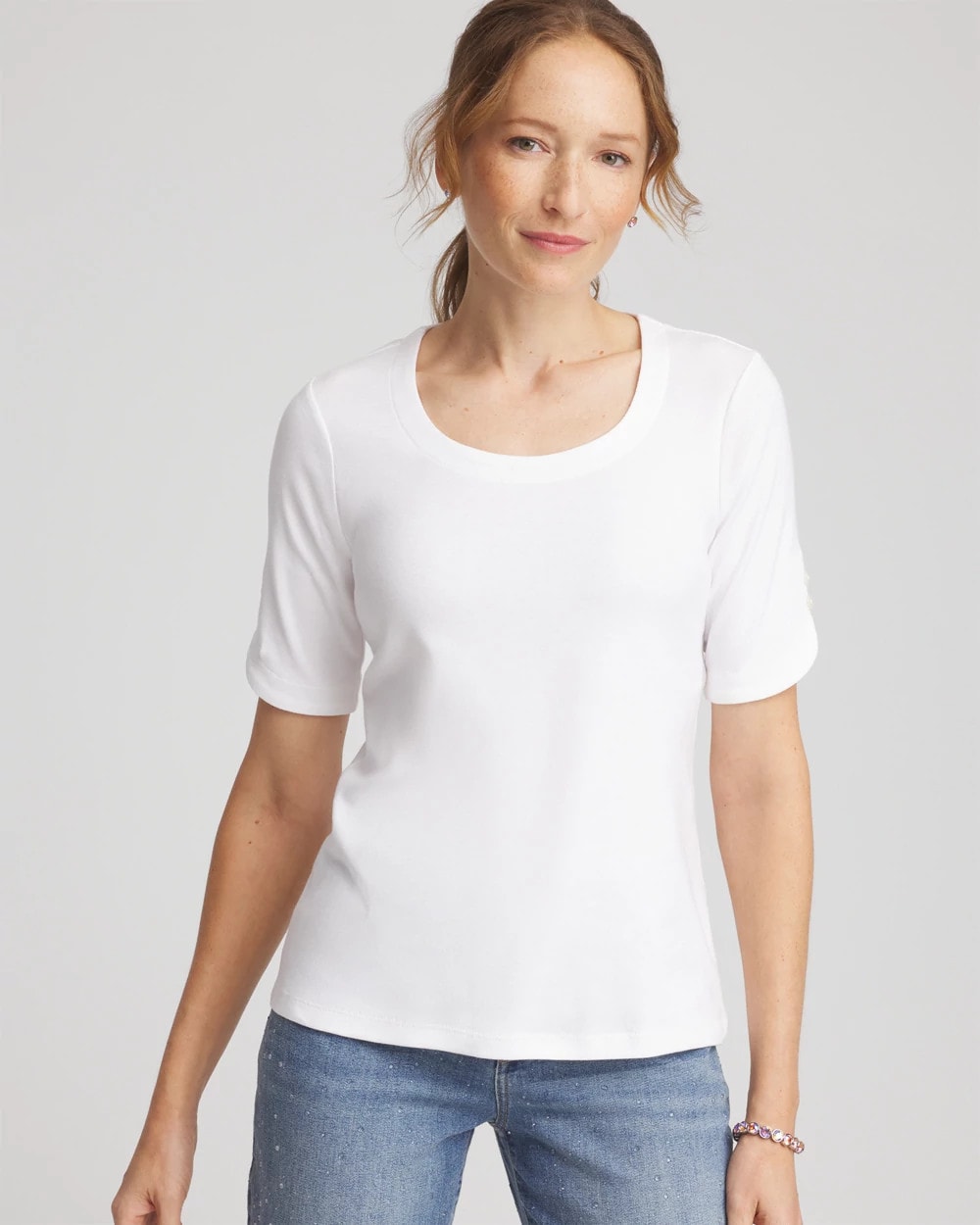 Chico's - Short Sleeve Pima Tee