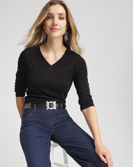 Chico's - Pima Cotton 3/4 Sleeve Tee