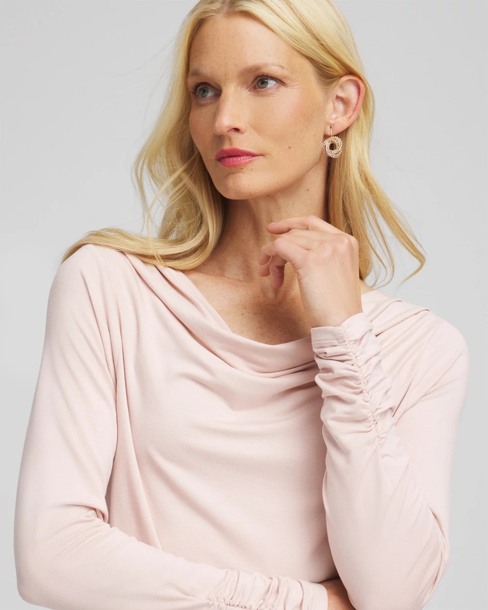 Chico's - Cowlneck Long-Sleeved Tee