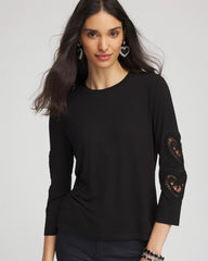 Chico's - Heart Sleeve Detail Tee
