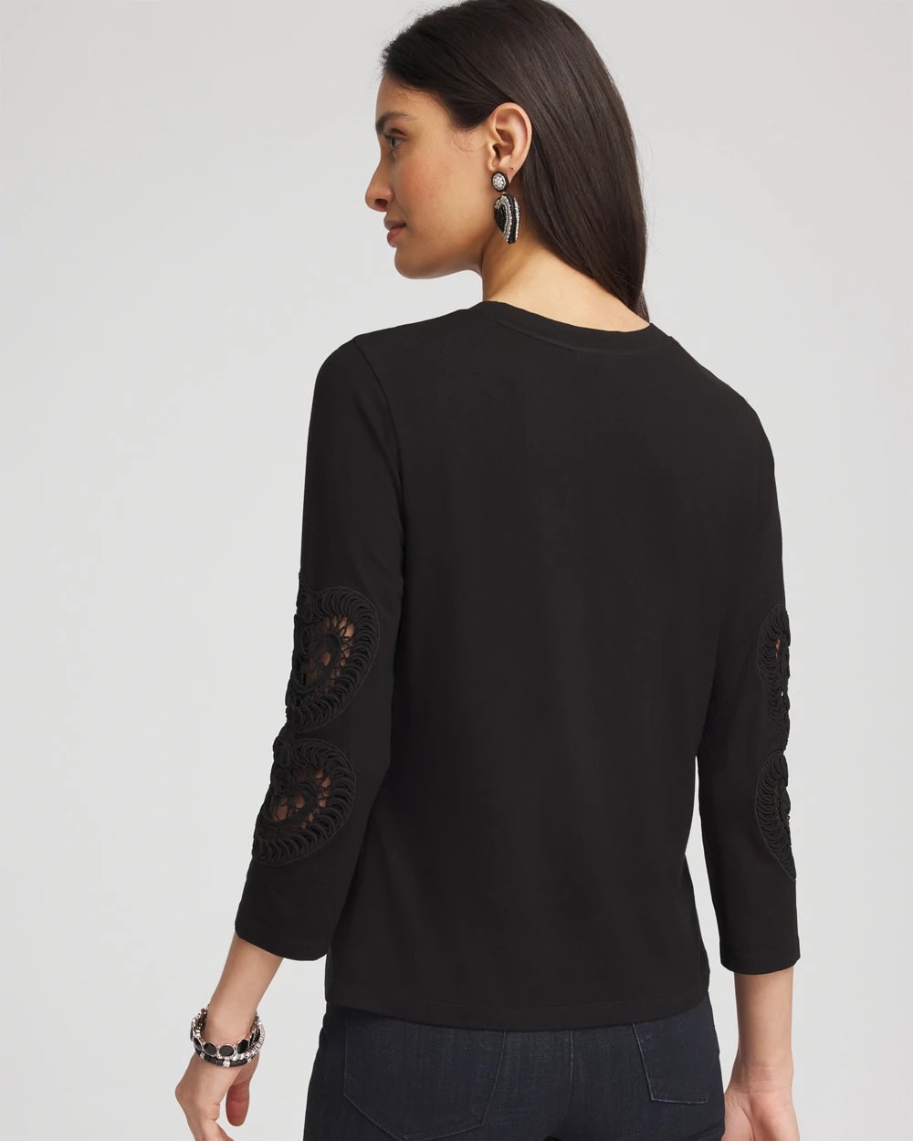 Chico's - Heart Sleeve Detail Tee