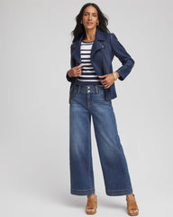 Chico's - Striped 3/4 Sleeve Perfect Tee