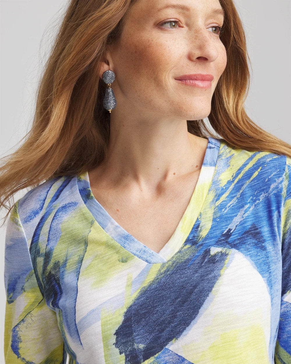 Chico's - Slub 3/4 Sleeve Tee