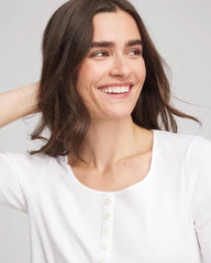 Chico's - Pima Cotton Henley Tee