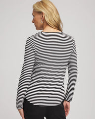 Chico's - Striped V-Neck Layering Tee