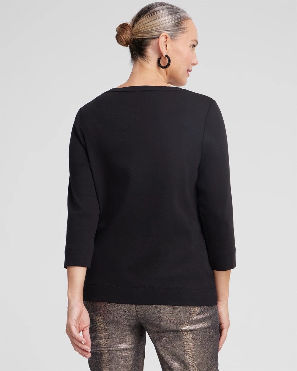Chico's - 3/4 Sleeve V-Neck Tee