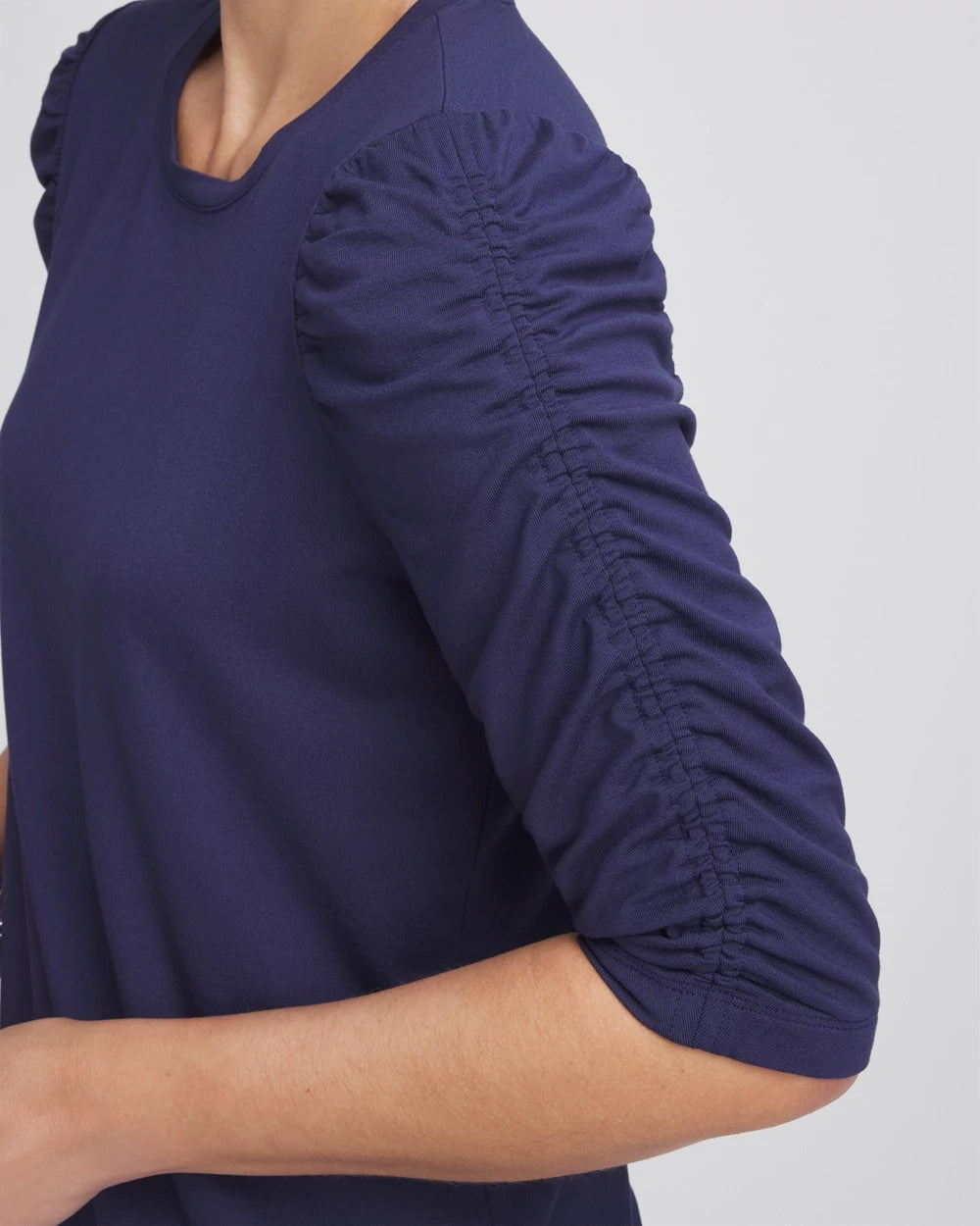 Chico's - Ruched Sleeve Knit Tee
